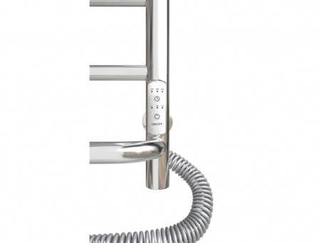 Полотенцесушитель Электрический «Санприз» Евромикс Лесенка, П8, с Полкой, 80x50, Хром (11169)