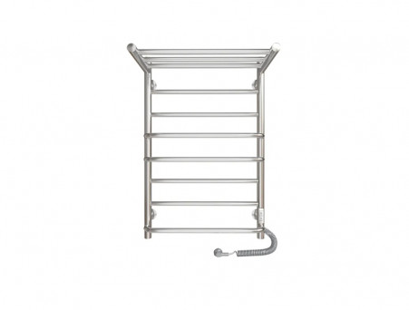 Полотенцесушитель Электрический «Санприз» Евромикс Лесенка, П8, с Полкой, 80x50, Хром (11169)