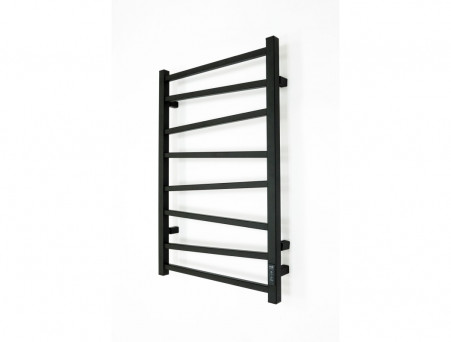 Полотенцесушитель Электрический «Grois» Zigzag Лесенка, П8, 80x50, Черный (GR103 50х80 П8 9005 R)