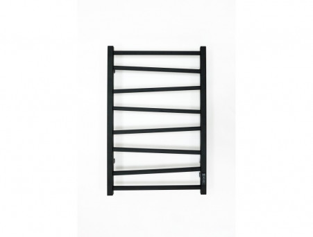 Полотенцесушитель Электрический «Grois» Zigzag Лесенка, П8, 80x50, Черный (GR103 50х80 П8 9005 R)