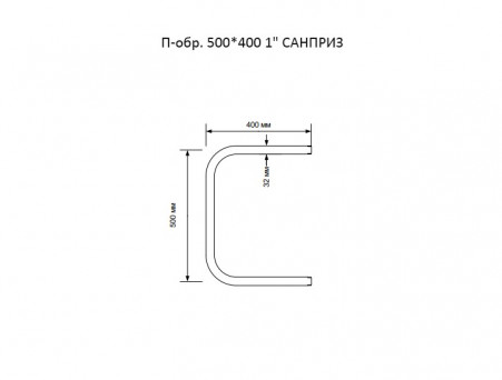 Полотенцесушитель Водяной «Санприз» П-образный, 50x40, Хром (11061)
