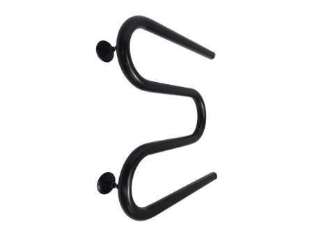 Полотенцесушитель Водяной «Санприз» М-образный, 50x50, Черный Матовый (11059ЧМ)