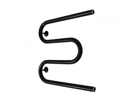 Полотенцесушитель Водяной «Санприз» М-образный, 50x50, Черный Матовый (11059ЧМ)