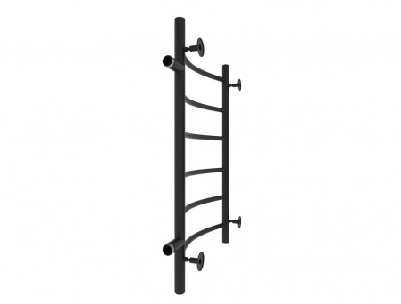 Полотенцесушитель Водяной «Санприз» Классик Лесенка, П6, 80x50, Черный Матовый (11016ЧМ)