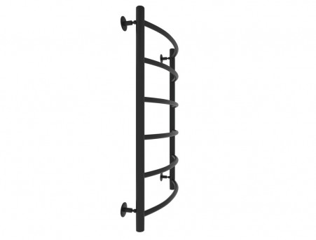 Полотенцесушитель Водяной «Санприз» Классик Лесенка, П6, 80x50, Черный Матовый (11008ЧМ)
