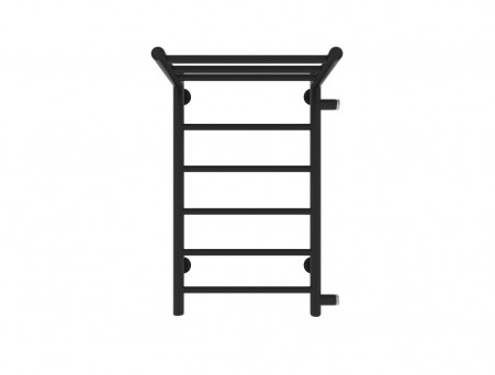 Полотенцесушитель Водяной «Санприз» Аврора Лесенка, П6, с Полкой, 70x40, Черный Матовый (11018ЧМ)