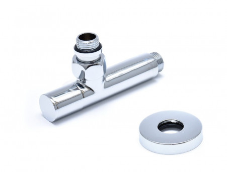 Вентиль Запорный «Luxon» Угловой 1/2х1/2 Ш/Ш с Отражателем, Хром для П/С (5101SCH0404)