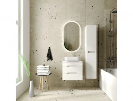 Зеркало «Viant» Марсель, LED Подсветка, Подвесное, Белое, 55x100см (VMAR55100-ZLED)