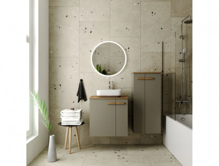 Зеркало «Viant» Мюнхен, LED Подсветка, Подвесное, Белое, 60x60см (VMUN60-ZLED)