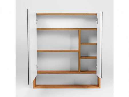 Зеркало-Шкаф «Viant» Мальта, LED Подсветка, Подвесное, Дуб Вотан, 70x85см (VMAL70-ZSH)