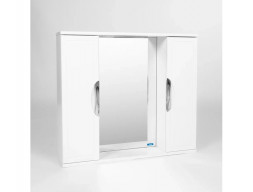 Зеркало-Шкаф «Viant» Лима, LED Подсветка, Подвесное, Белое, 80x70см (VLIM80-ZSH)