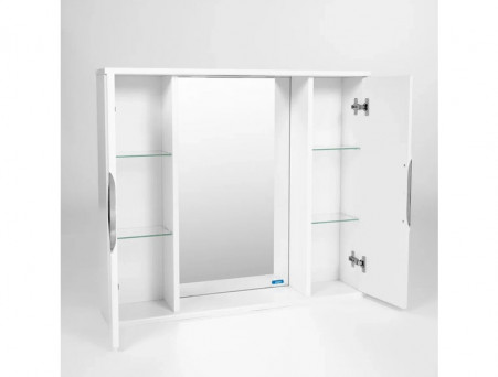 Зеркало-Шкаф «Viant» Лима, LED Подсветка, Подвесное, Белое, 80x70см (VLIM80-ZSH)