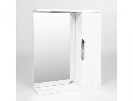 Зеркало-Шкаф «Viant» Лима, LED Подсветка, Подвесное, Белое, 70x70см (VLIM70-ZSH)