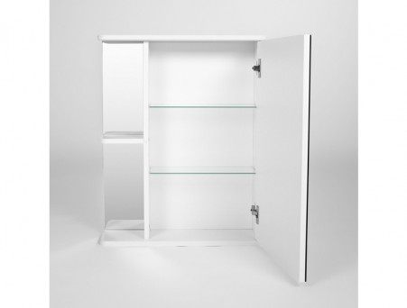 Зеркало-Шкаф «Viant» Париж, LED Подсветка, Подвесное, Белое, 55x70см (VPAR55-ZSHR)