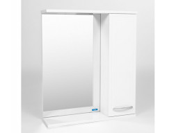 Зеркало-Шкаф «Viant» Милан, LED Подсветка, Подвесное, Белое, 60x70см (VMIL60-ZSHR)