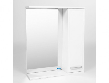 Зеркало-Шкаф «Viant» Милан, LED Подсветка, Подвесное, Белое, 60x70см (VMIL60-ZSHR)