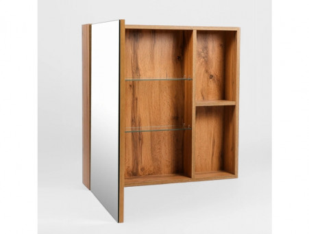 Зеркало-Шкаф «Viant» Бостон, LED Подсветка, Подвесное, Дуб Вотан, 50x70см (VBOS50-ZSH)