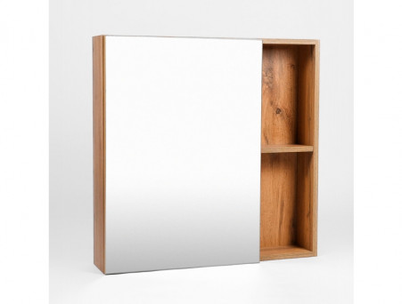 Зеркало-Шкаф «Viant» Бостон, LED Подсветка, Подвесное, Дуб Вотан, 50x70см (VBOS50-ZSH)