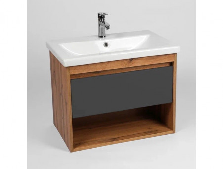 Тумба с Раковиной «Viant» Бостон Como 70, Подвесная, Дуб Вотан, 70x52см (VBOS70COG-T1YP)