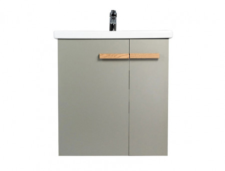 Тумба с Раковиной «Viant» Мюнхен Como 60, Подвесная, Хаки, 60x67см (VMUN60COH-T2STP)