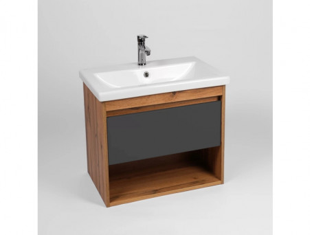 Тумба с Раковиной «Viant» Бостон Como 60, Подвесная, Дуб Вотан, 60x52см (VBOS60COG-T1YP)