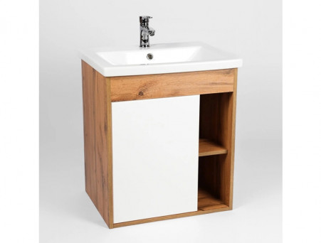 Тумба с Раковиной «Viant» Бостон Como 60, Подвесная, Дуб Вотан, 60x64см (VBOS60CO-T1STP)