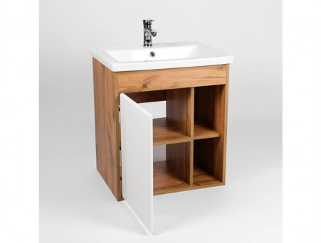 Тумба с Раковиной «Viant» Бостон Como 60, Подвесная, Дуб Вотан, 60x64см (VBOS60CO-T1STP)