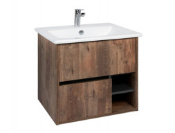 Тумба с Раковиной «Viant» Люксембург Элина 60, Подвесная, Черная, 60x58см (VLUX60ELD-T2YP)