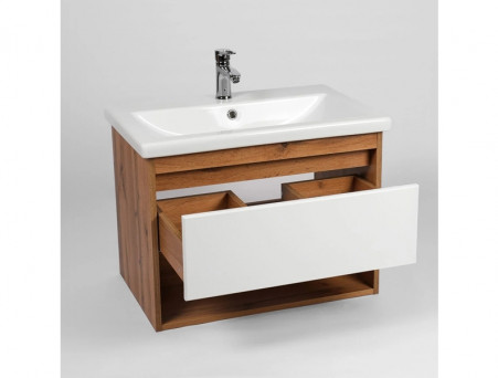 Тумба с Раковиной «Viant» Бостон Como 80, Подвесная, Дуб Вотан, 80x52см (VBOS80CO-T1YP)