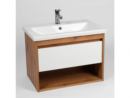 Тумба с Раковиной «Viant» Бостон Como 80, Подвесная, Дуб Вотан, 80x52см (VBOS80CO-T1YP)