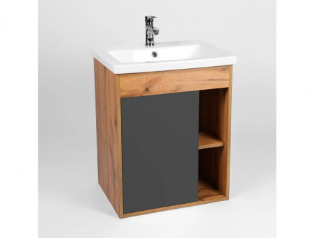 Тумба с Раковиной «Viant» Бостон Como 60, Подвесная, Дуб Вотан, 70x64см (VBOS60COG-T1STP)