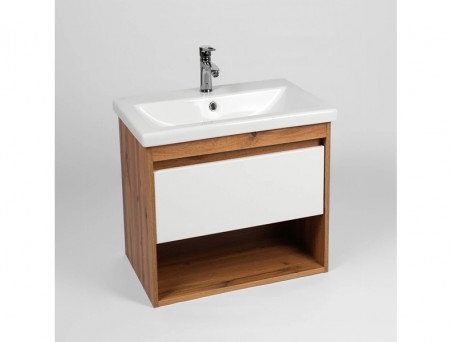 Тумба с Раковиной «Viant» Бостон Como 50, Подвесная, Дуб Вотан, 50x52см (VBOS50CO-T1YP)