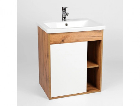 Тумба с Раковиной «Viant» Бостон Como 50, Подвесная, Дуб Вотан, 50x64см (VBOS50CO-T1STP)