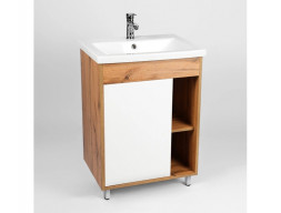 Тумба с Раковиной «Viant» Бостон Como 50, Напольная, Дуб Вотан, 50x84см (VBOS50CO-T1ST)
