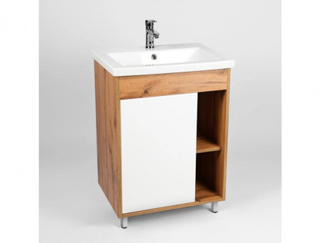 Тумба с Раковиной «Viant» Бостон Como 60, Напольная, Дуб Вотан, 60x84см (VBOS60CO-T1ST)