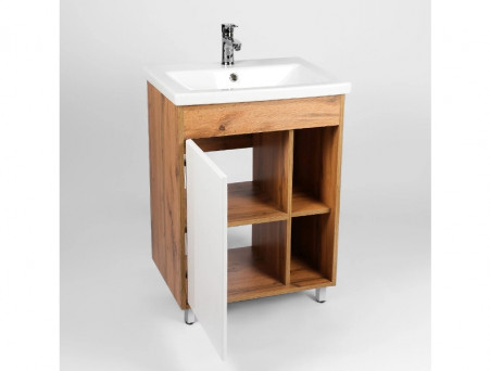 Тумба с Раковиной «Viant» Бостон Como 60, Напольная, Дуб Вотан, 60x84см (VBOS60CO-T1ST)