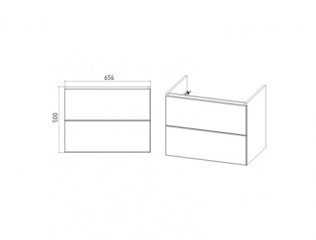 Тумба с Раковиной «Viant» София Como 70, Подвесная, Белая, 70x52см (VSOF70CO-T2YP)