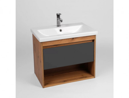 Тумба с Раковиной «Viant» Бостон Como 50, Подвесная, Дуб Вотан, 50x52см (VBOS50COG-T1YP)