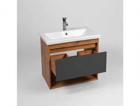 Тумба с Раковиной «Viant» Бостон Como 50, Подвесная, Дуб Вотан, 50x52см (VBOS50COG-T1YP)