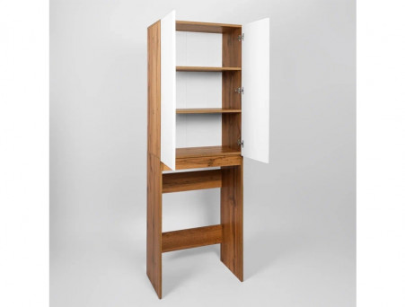 Шкаф над Стиральной Машиной «Viant» Бостон, Напольный, Белый, 64,5x190см (VBOS645-SHSM)