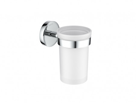 Стакан с Держателем «Aquatek» Европа, Белый Матовый (AQ4104CR)