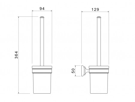 Ерш Сантехнический «Aquatek» Классик, Хром (AQ4510CR)