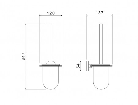 Ерш Сантехнический «Aquatek» Оберон, Хром (AQ4210CR)