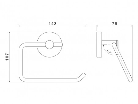 Держатель Туалетной Бумаги «Aquatek» Европа, Квадратный, Хром (AQ4118CR)