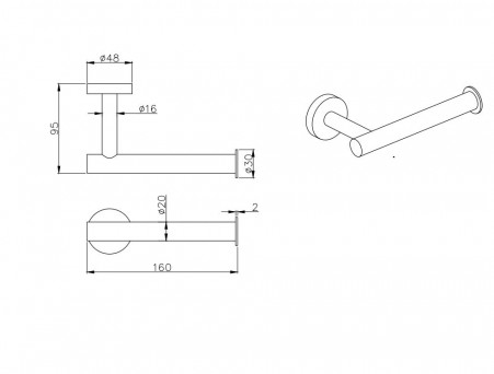Держатель Туалетной Бумаги «Aquatek» Вега, Хром (AQ4008CR)