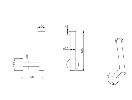 Держатель Туалетной Бумаги «Aquatek» Вега, Хром (AQ4007CR)