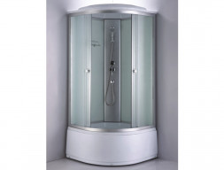 Душевая Кабина «Comforty» Высокий Поддон, Задняя Стеклянная Панель Белая, 210x80x80, Крезет (СF5888E-В)