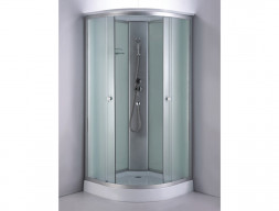 Душевая Кабина «Comforty» Низкий Поддон, Задняя Стеклянная Панель Белая, 210x80x80, Крезет (СF5881E-В)
