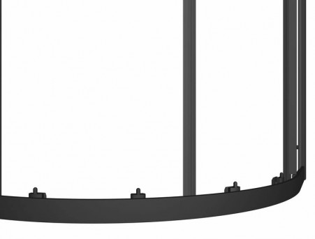 Душевое Ограждение «Comforty» Прозрачное Стекло 6мм, 195x90x90, Черный Профиль (A511)