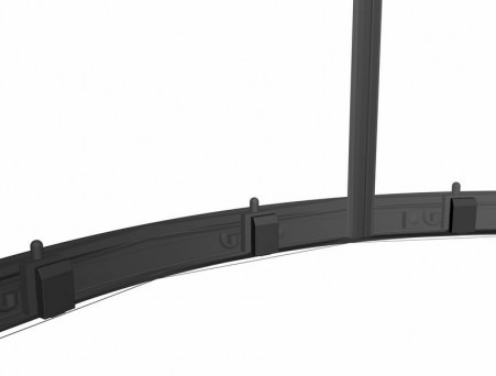 Душевое Ограждение «Comforty» Прозрачное Стекло 6мм, 195x90x90, Черный Профиль (A511)